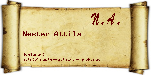 Nester Attila névjegykártya