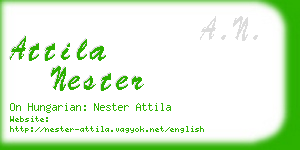 attila nester business card